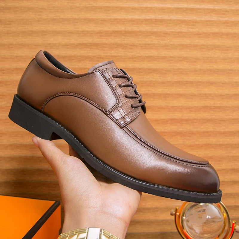 

2025 Autumn New Cross border Leather Shoes for Men's Casual One Step Stepping British Business Formal Large Size Set Leather Sho