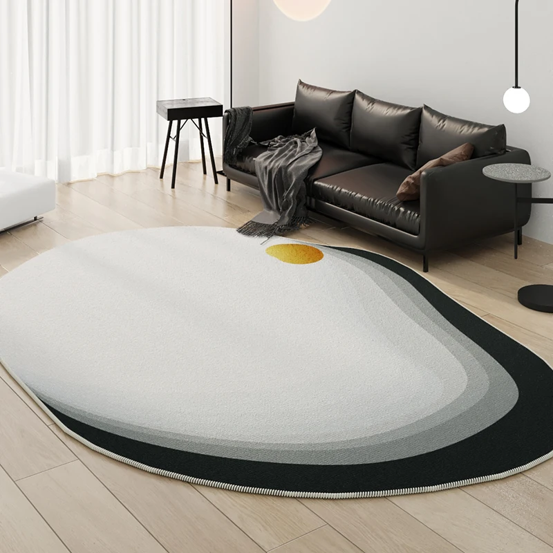 Irregular Light Luxury Advanced Living Room Rug Japanese Simple Bedroom Rug Home Decoration Sofa Coffee Table Mat Entry Door Mat