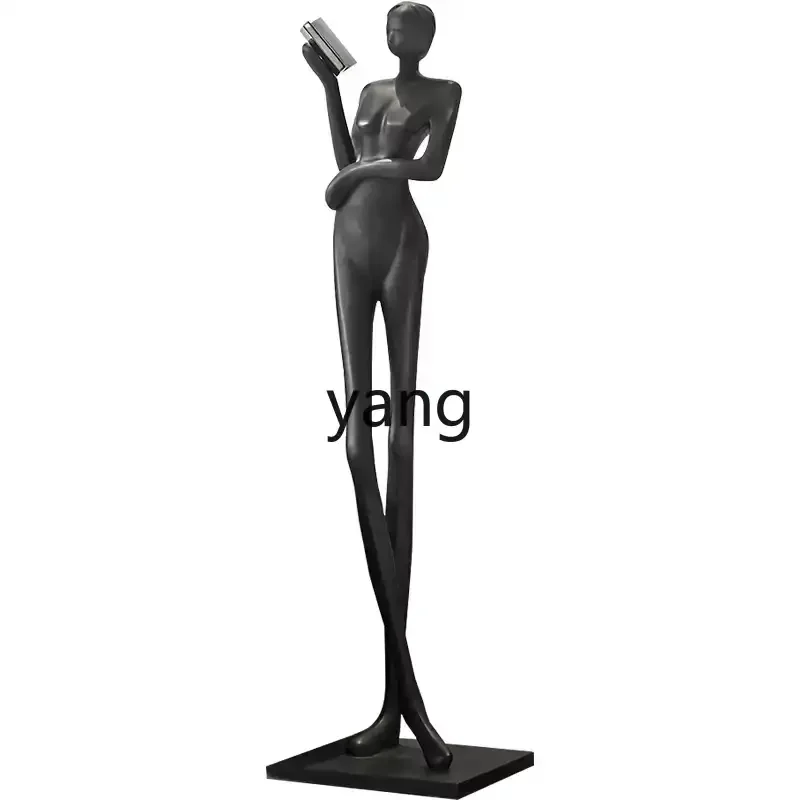 

Lmm abstract art humanoid decoration creative figure resin standing reader sculpture floor ornament