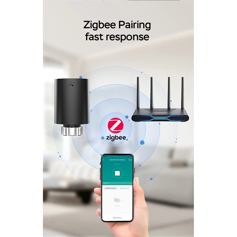 Сенсорный ЖК-экран Zigbee, интеллектуальный привод радиатора, управление приложением, термостатический клапан радиатора, регулятор температуры