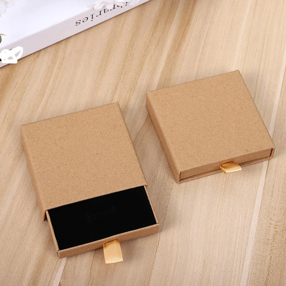 Caja de embalaje, joyero grueso, cajas para collares, caja de papel para joyería, pendientes, collar, colgante, pulsera, broches, anillos