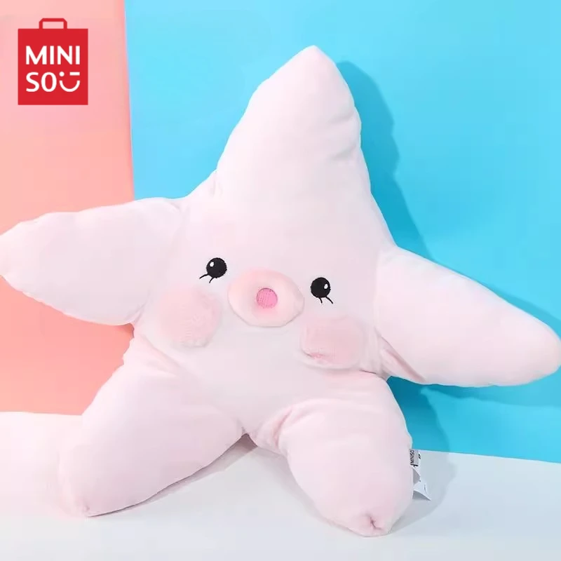 MINISO Ocean Series Doll Plush Desktop Ornament Pink Starfish Octopus Pillow Cartoon Children's Toy Model Kawaii Birthday Gift