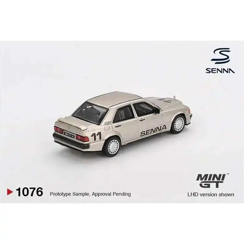Prevendita MINIGT 1076 1:64 Mercedes Benz 190 E 2.3 16 # 11 Ayrton Senna 1984 Collezione di modelli di auto Giocattoli Nürburgring Diecast