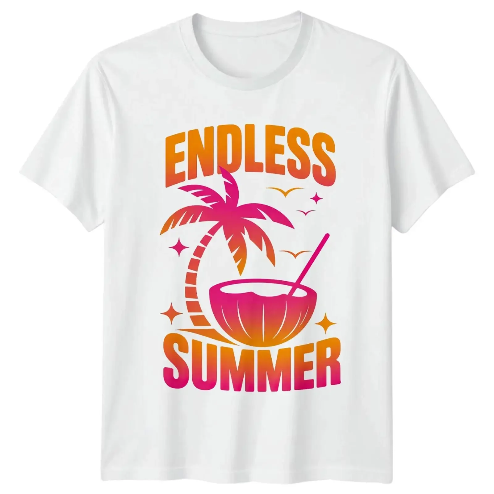 Endless Summer Beach Travel Herren T Shirt Damen Grafik Top vintage Washed Slightly Versatile Top For Everyday Wear Soft