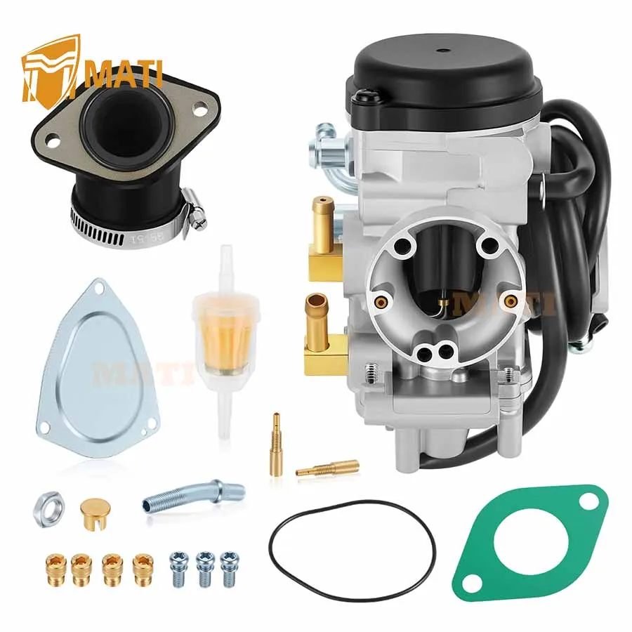 M MATI Carburetor & Intake Manifold Boot For Suzuki QuadRunner 250 LT-F250 LT-F300F 1999-2002 13200-39D22