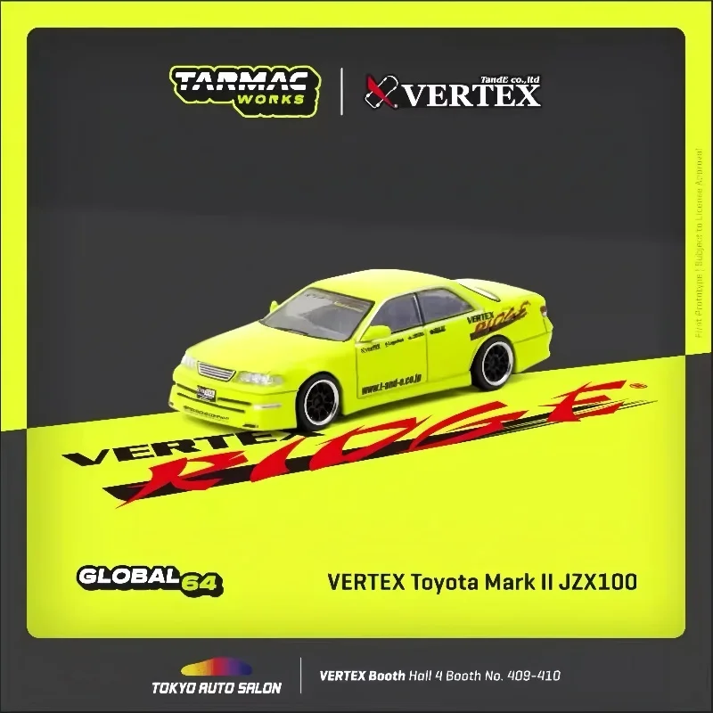 TW 1:64 Toyota Mark II JZX100 Miniatur-Simulationsautomodell aus Legierungsdruckguss in der Tokyo Auto Show, Ornament für Erwachsene, Original auf Lager