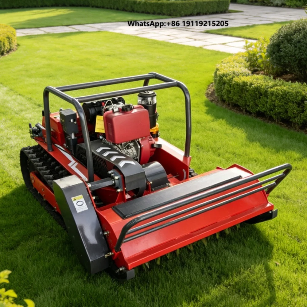 Top Seller Tracked Lawn Mower Remote Control Flail Mower with 32 Y-blades for Tall Grass and Thorns