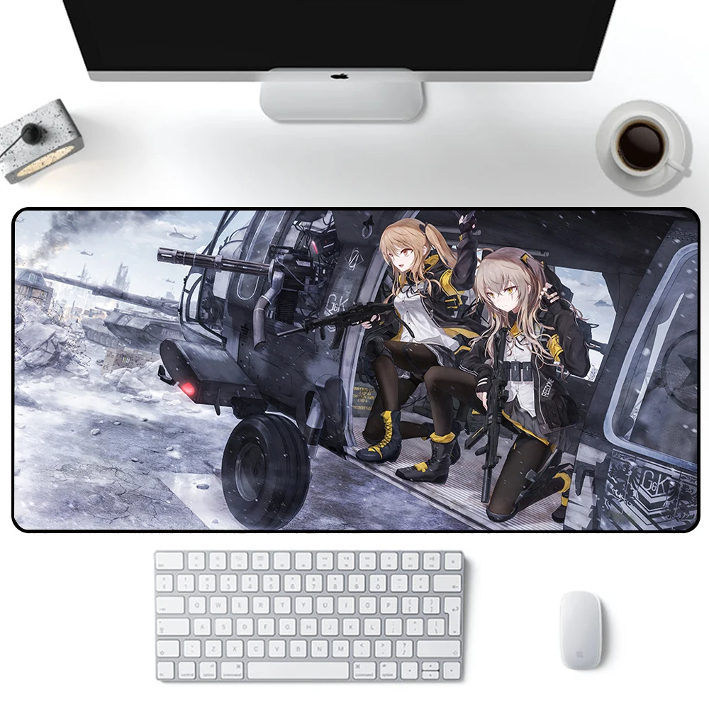 Meninas frontline mouse pad grande jogo mousepad pc gamer xxl computador escritório tapete do rato teclado tapete de mesa portátil mausepad