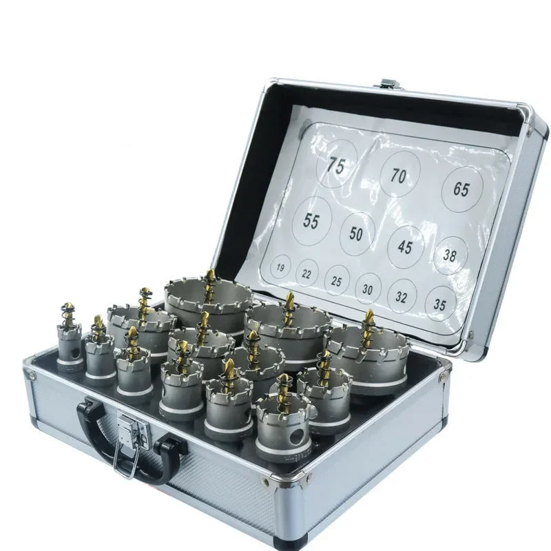 Hole Saw Set Cutter Drill Bit Tungsten Carbide Tipped For Stainless Steel Metal Alloy Iron