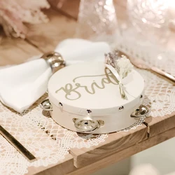 Wedding Tambourine, Custom Wedding Favors, Tambourines for Gift Children Wedding Guests, Wooden Tambourine Personalised Name