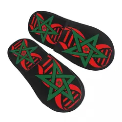 Moroccan Flag Its In My DNA Morocco Guest Slippers for Spa Women Custom Print House Slipper