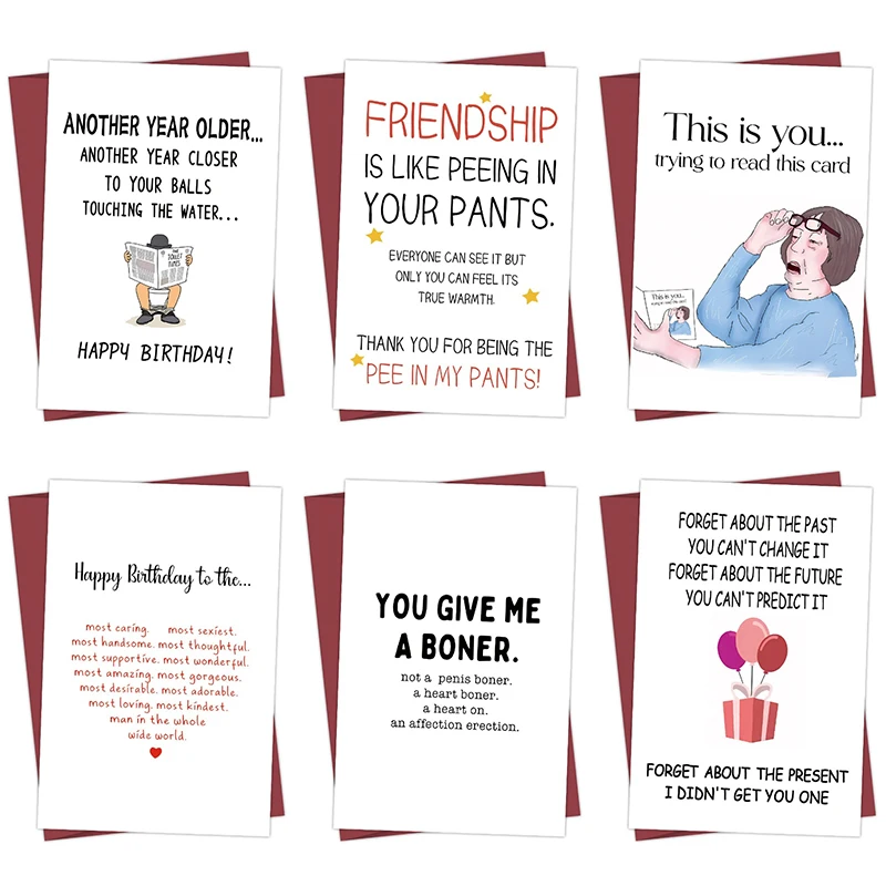 面白い日誕生日記念日カードギフトいたずらバレンタインデーカードボーイフレンド夫女性ガールフレンド妻カップル