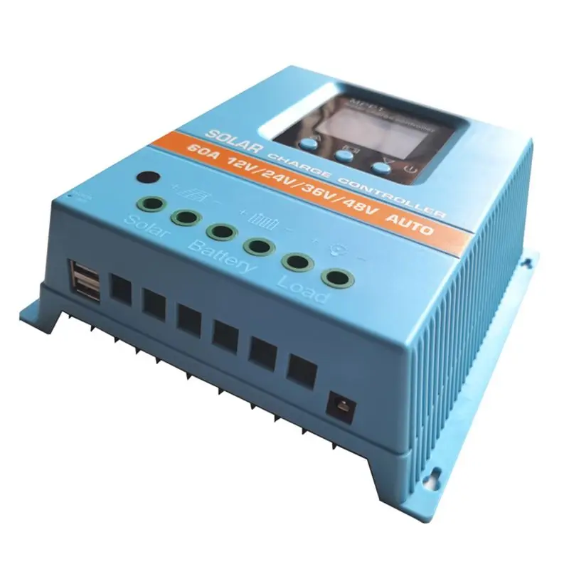 A92Z MPPT Solar Charge Controller 12V 24V 36V 48V LCD Display Solar Panel Battery Intelligent Solar Regulator 60A