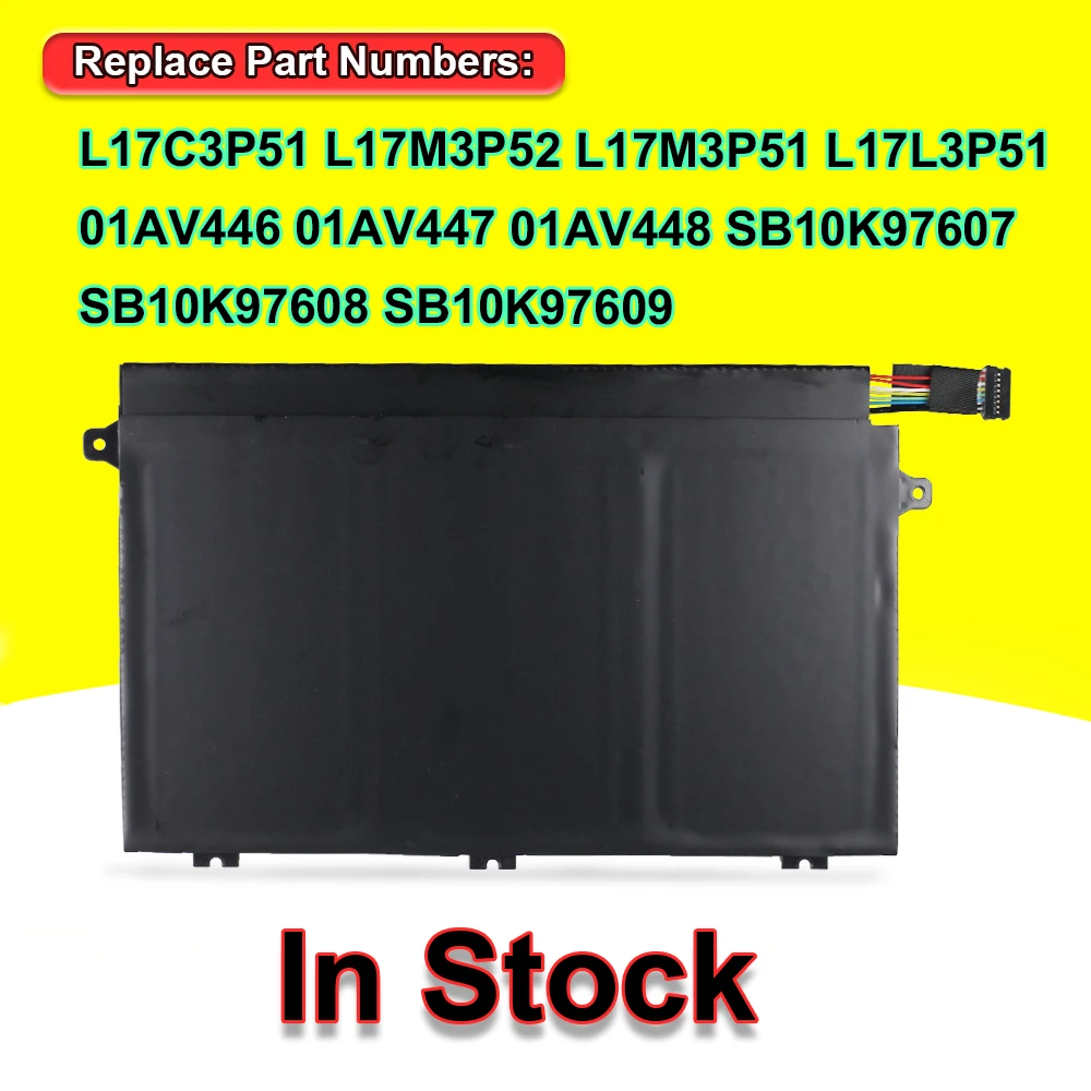 NEW L17L3P51 Laptop Battery For Lenovo ThinkPad E15 E480 E490 E495 E580 E585 E590 E595 Series 01AV445 L17M3P52 SB10K79606