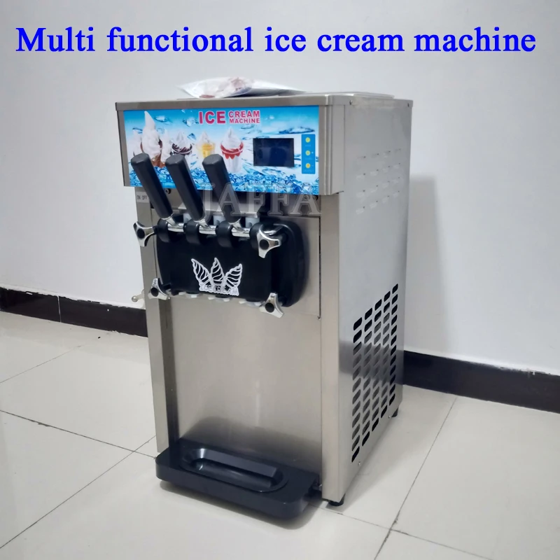 Commercial Ice Cream Maker, 18L/H Yield, 1200W Countertop Soft Serve Machine With 8L Hopper