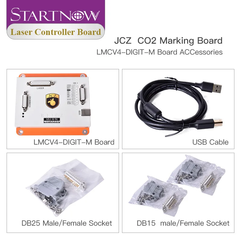 Startnow Laser Marking Machine Controller Card JCZ Control Board Ezcard System LMCV4-DIGIT-M FBLI-B-LV4 Fiber CO2 UV DIGIT Card