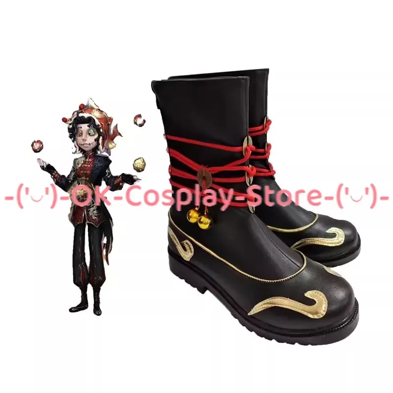 Mike Morton Cosplay Shoes  Game Identity V Acrobat Cosplay Props PU Leather Shoes Halloween Carnival Boots Custom Made