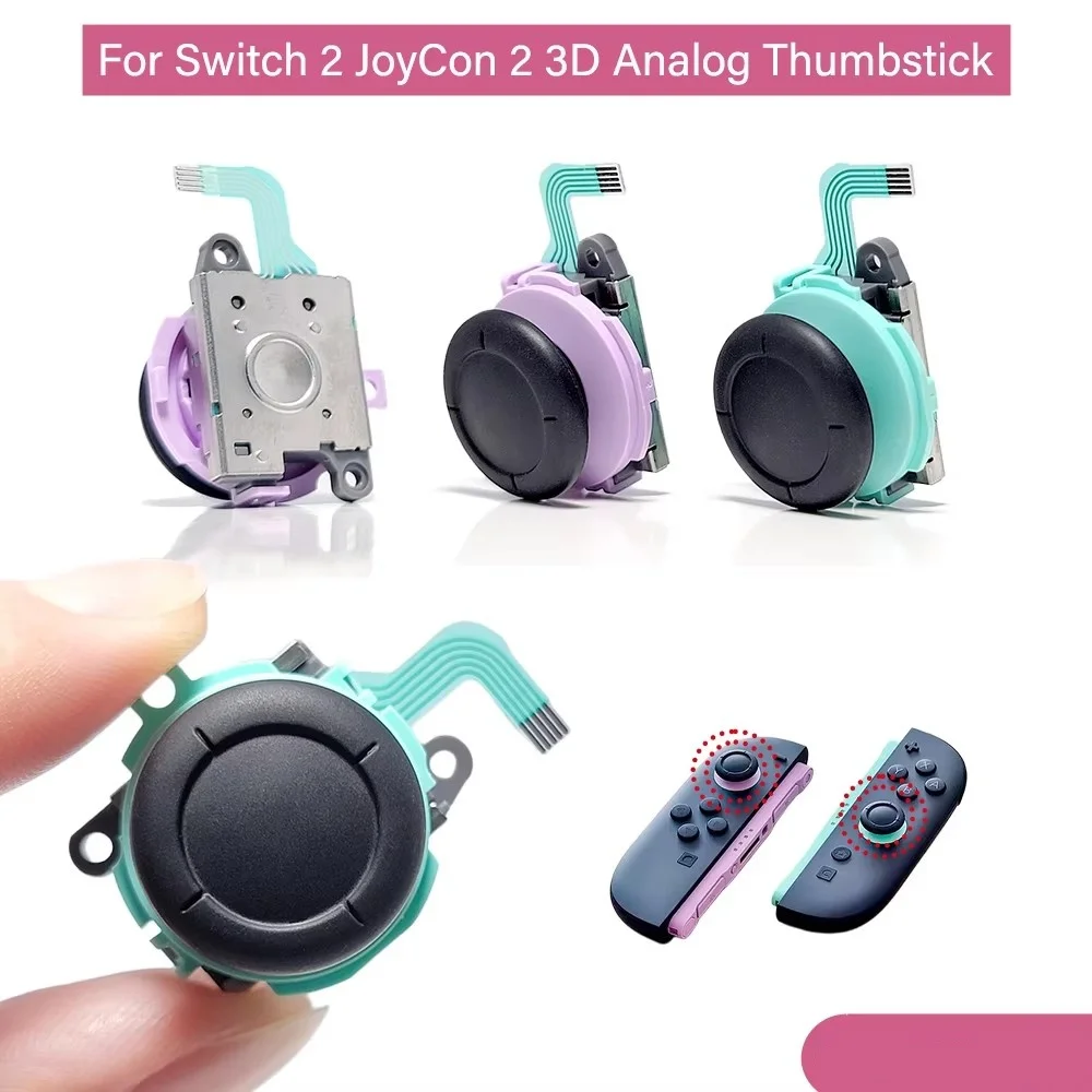 2PCS HALL Effect Analog TMR Joystick for Switch 2 NS2 Joy Con Controller Left Right 3D Rocker Thumb Stick Replacement