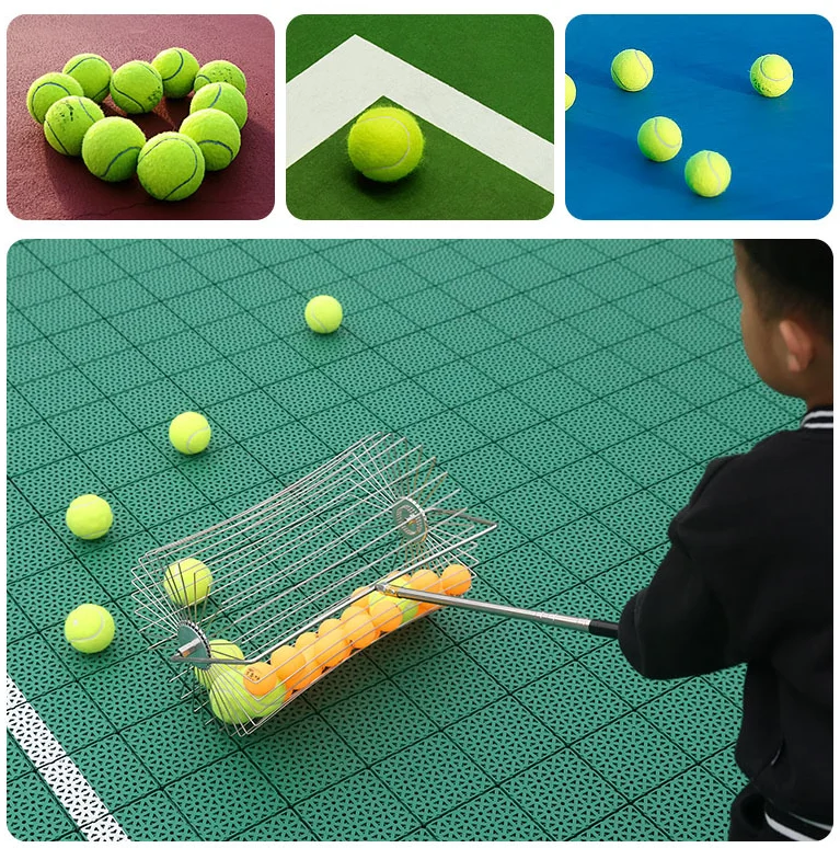 High Quality Convenient Tennis Ball Pick Machine New Popular Tennis Ball Collector Picker for Sports Training OEM Customizable