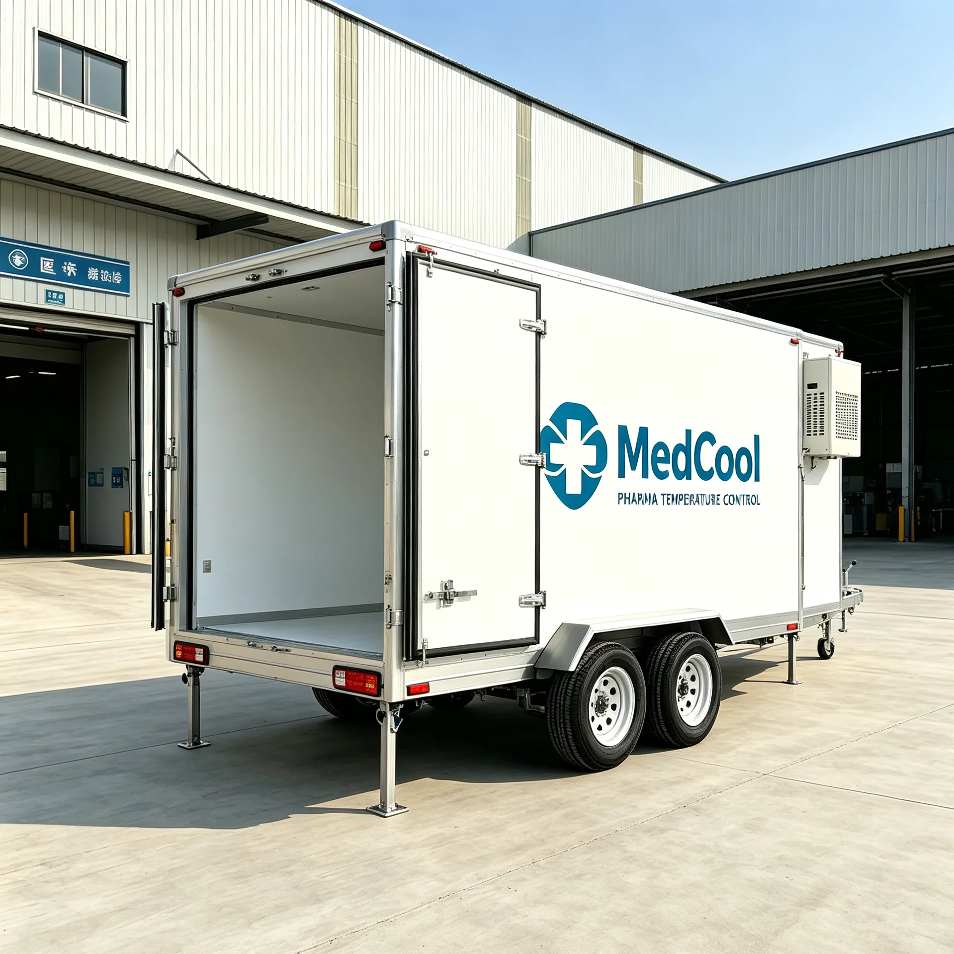 Cold Storage Trailer 3m Refrigerated Trailer for Meat Fish Ice Cream