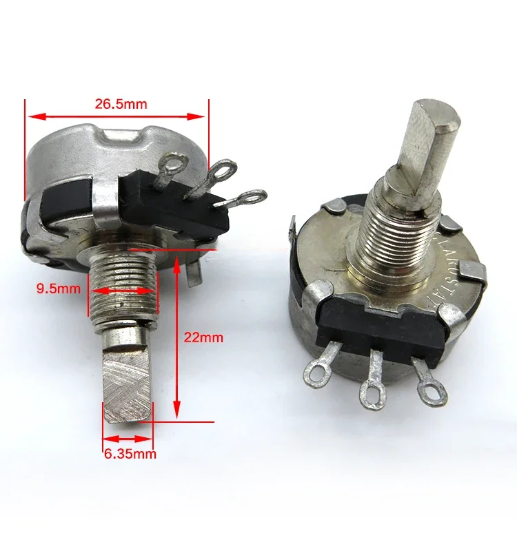 [VK] MEXICO potentiometer CLARO long life single 26 type 5K adjustable resistance 22MM half shaft C0408219 CO408219 5K 20 SWITCH