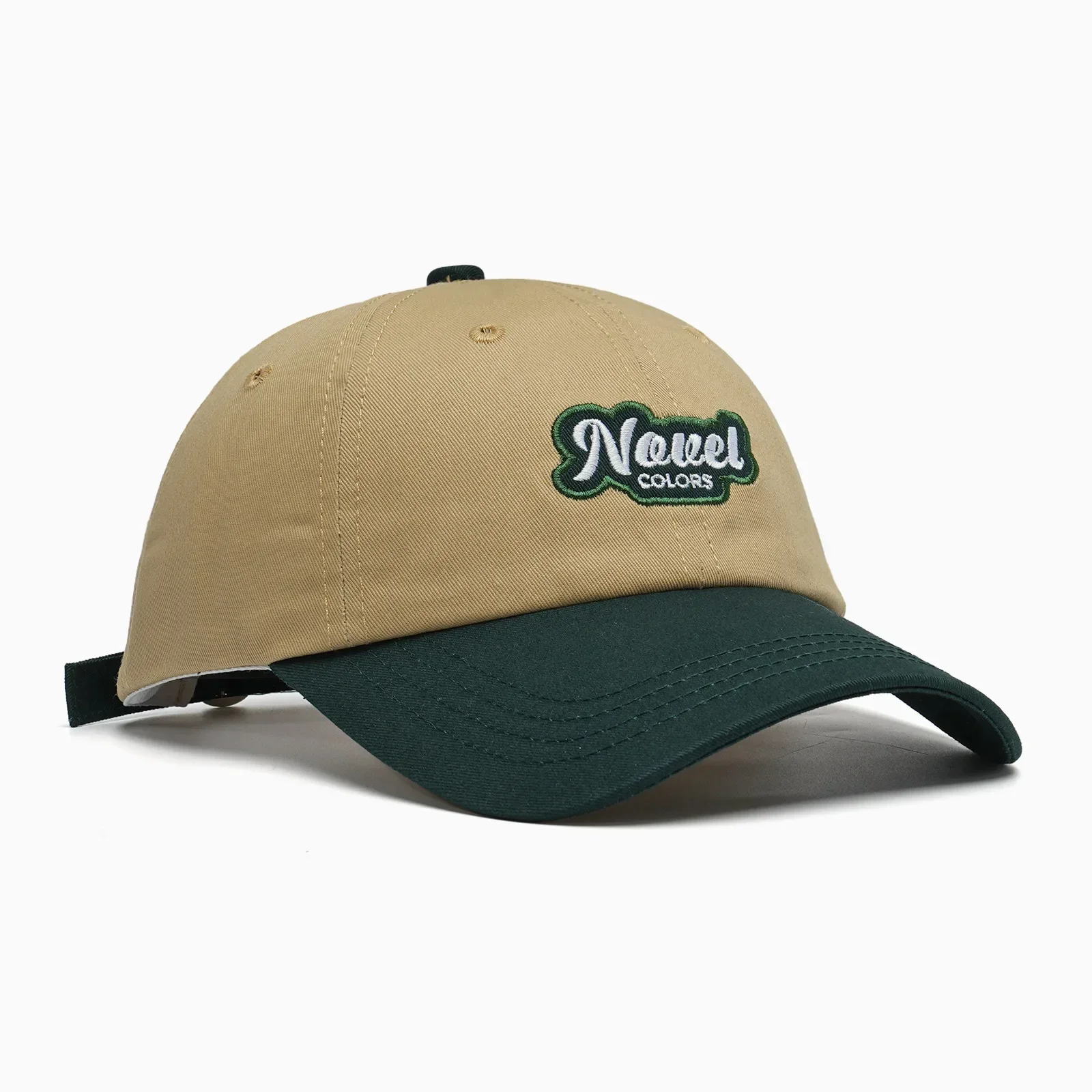 New Color Matching Cap Fresh and Sweet Fashion Hat Men's and Women's Spring Outing Baseball Cap Embroidered Curve Brim Soft Top