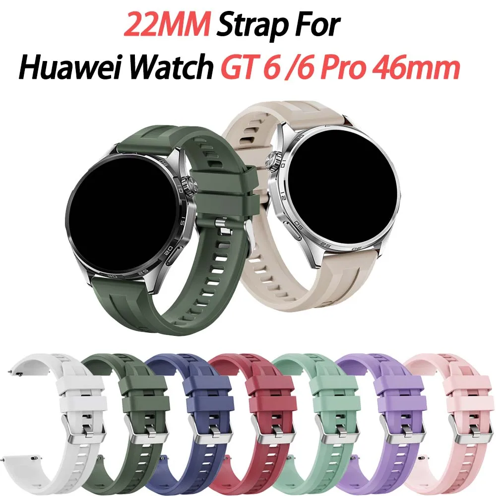 Design EasyFit Silicone Strap For Huawei Watch GT6 Pro 46mm Quick Release Official Band For Huawei GT6 46mm Sport Correa