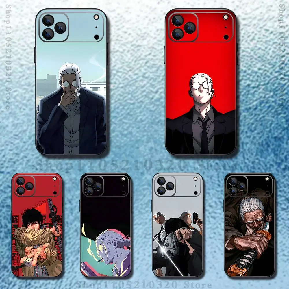 

S-Sakamoto D-Days cartoon Phone Case For iPhone 17,16,15,14,13,12,11 ,Pro Max,XS,X,XR,SE,Mini,8,7,Soft Silicone Black Cover