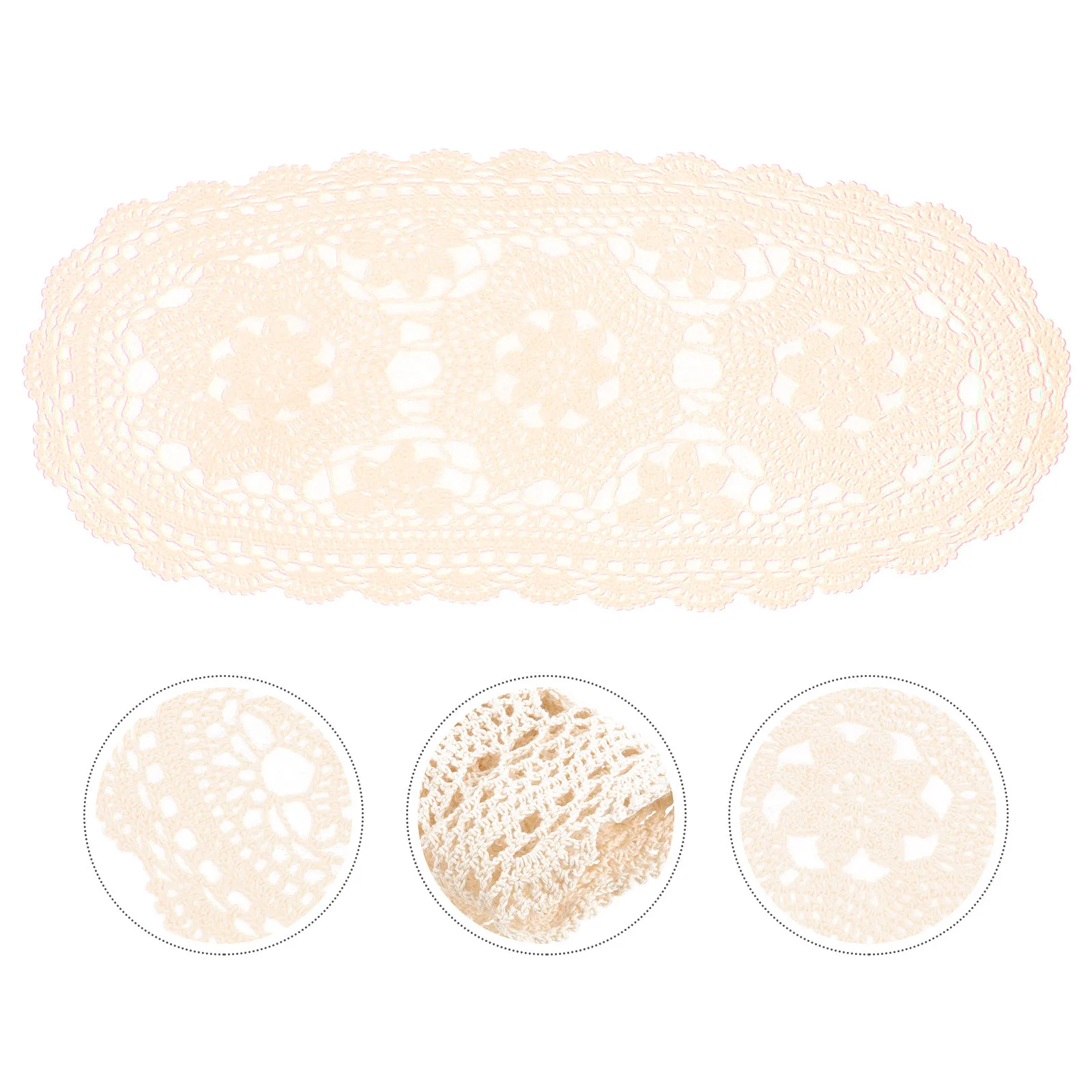 

Cotton Crochet Rustic Table Runner Creative Cabinet Doily Decorative Table Cover Party Buffet Wedding Dining Room Decor