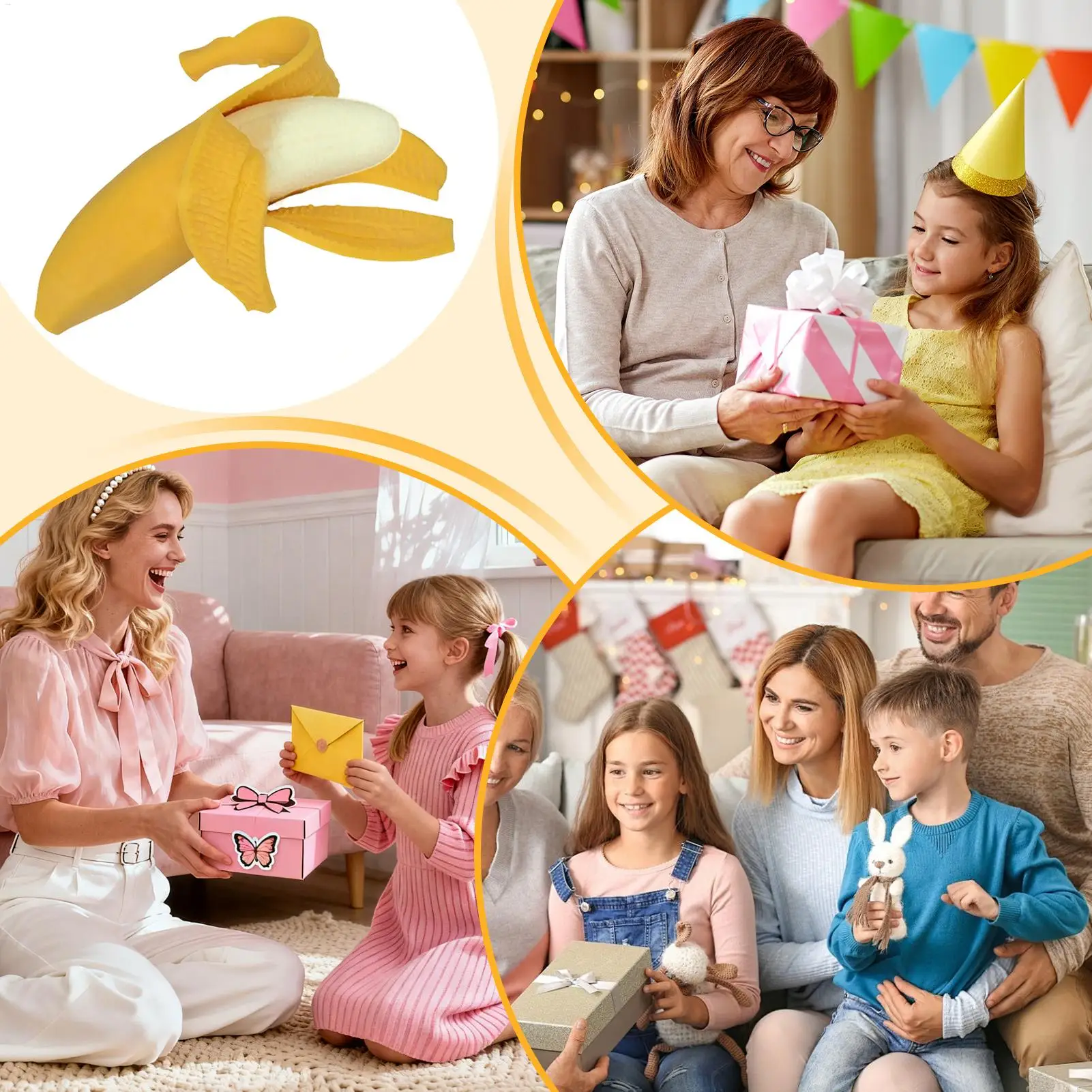 

Игрушка-антистресс для детей: реалистичный банан для розыгрышей, расслабляющий компаньон, сенсорная игрушка для класса, дома, общежития, поездок