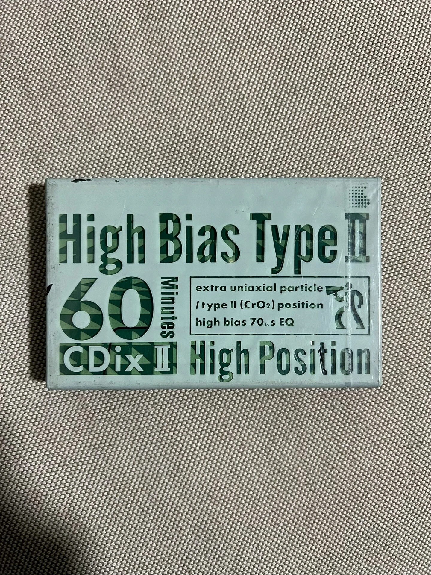 Blank tape for Sony CDixII60 Class II, unopened