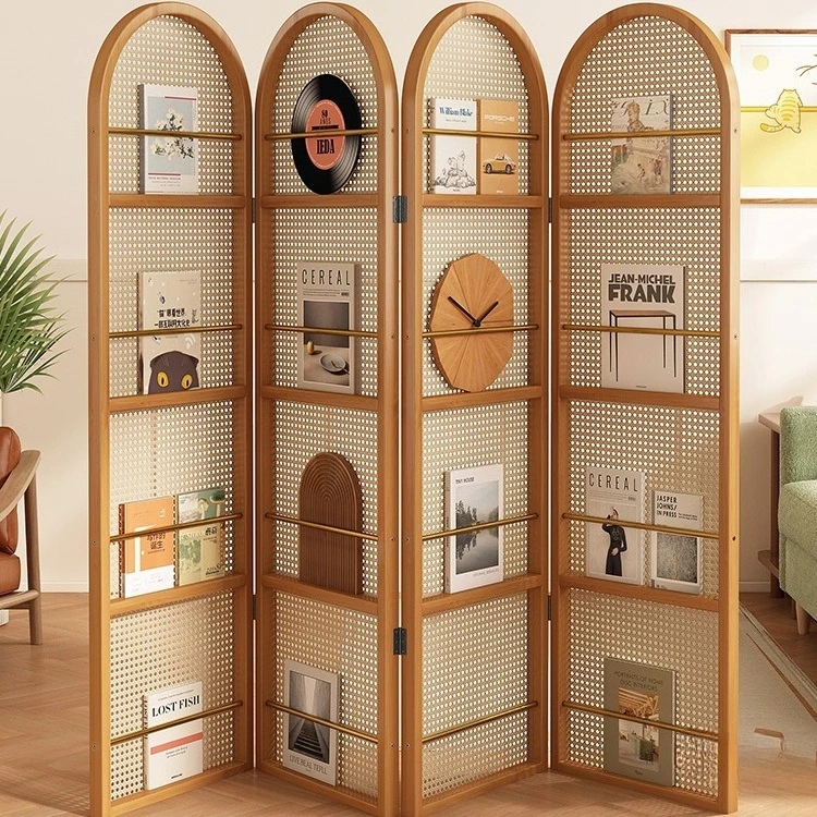 living room rattan folding base, office catering, simple blocking curtain