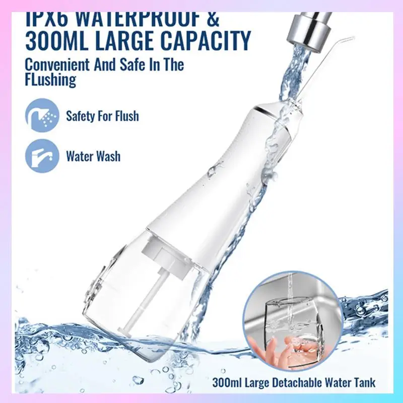 

ABRG-беспроводной ирригатор для воды, высокочастотный импульсный бытовой очиститель полости рта, портативный очиститель зубов, перезаряжаемый через USB