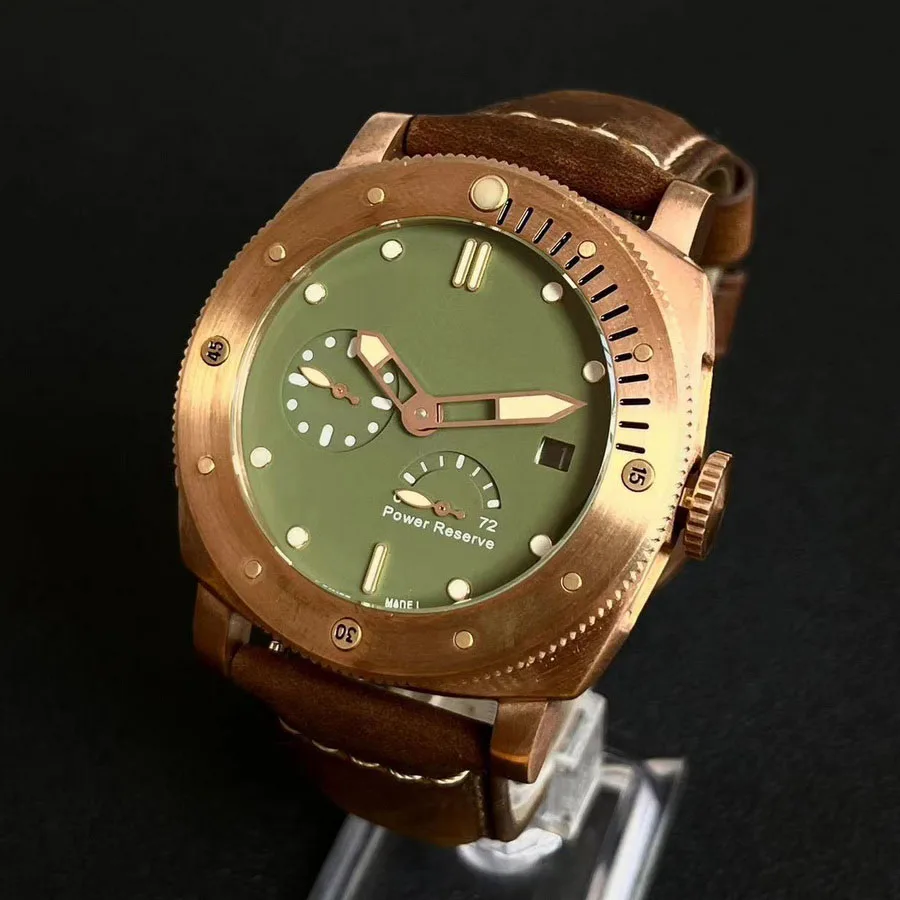 GULL TRON Men Automatic Watch 47mm Bronze Mechanical Wristwatch 10ATM Waterproof Luminous Sapphire With Crown Prortect Guard