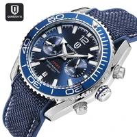 Reloj de cuarzo multifuncional de lujo de marca QINGXIYA, correa de silicona para hombre, relojes cronógrafo luminosos resistentes al agua, reloj deportivo para hombre