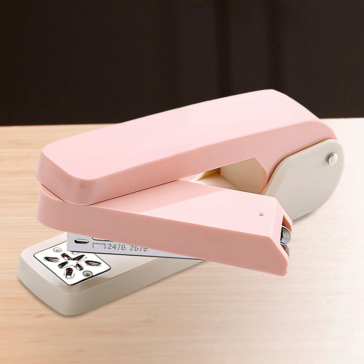 360 Degree Rotatable Stapler, 8-Way Binding Desktop Stapler, 20 Sheets Capacity, Heavy Duty Rotating Stapler for Booklet Center