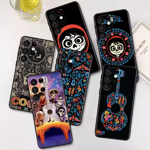 Disney Movie COCO Phone Case For Samsung Galaxy S23 S22 S21 S20 FE Ultra S10e S10 S9 S8 Plus Lite Black Cover