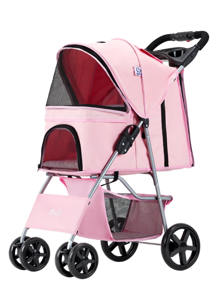 

Carrito plegable ligero para mascotas, carrito para perro, gato, coche para bebe, jaula, coche pequeno