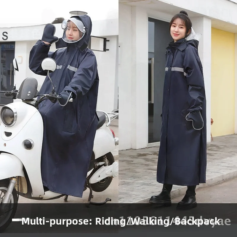 

Длинный плащ с разрезом для женщин и мужчин, велоспорт, пеший туризм, электрический велосипед, специальное пончо, водонепроницаемая ткань для пончи, размер для взрослых