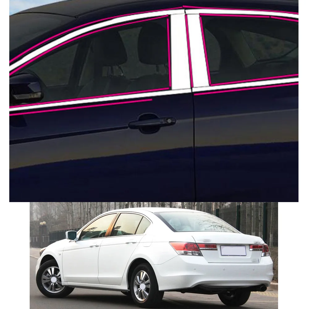 

Для Honda Accord Sedan 8 2008 2009 2010 2011 2012 2013 автомобильная наклейка декоративная стойка окна средняя полоса отделка рамка капоты детали