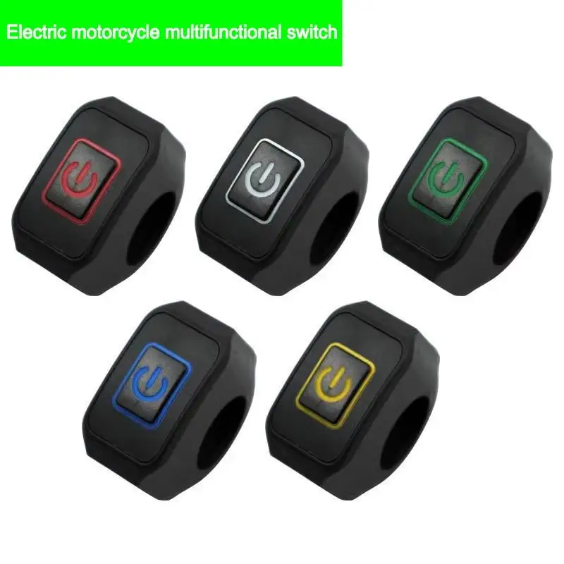12V Waterproof Universal Motorcycle Handlebar Switch Button Electric Star Pressure Control Connector