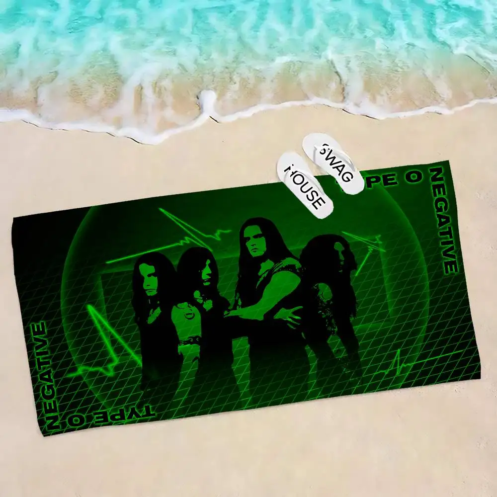 T-Type-O-Negative Gothic-Melancholic Anime Beach Swimming Towel Soft Absorbent Washcloth Children's Gifts for Kids
