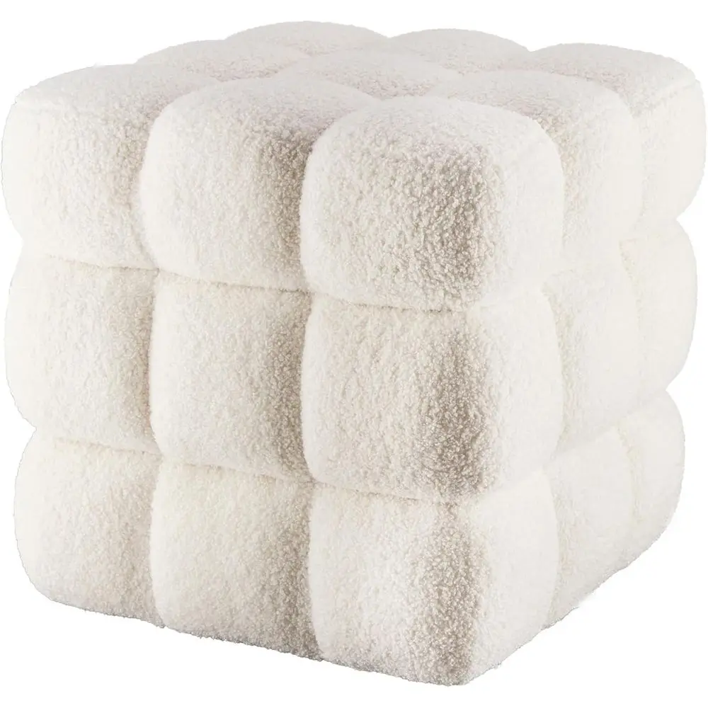 White Square Ottoma…