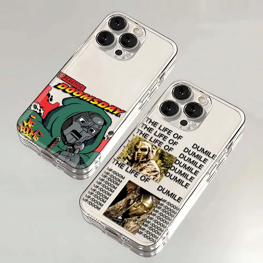

MF DOOM Hot Singer Phone Case For iPhone 17 16 15 11 12 14 13 Pro Max Mini XS XR 7 Plus 17E Shockproof Transparent Cover Fundas