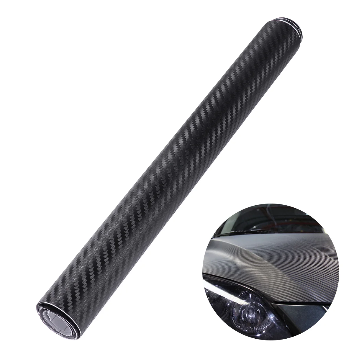 

30X127Cm Carbon Fiber Wrap Roll Self-Adhesive Waterproof Car Sticker For Auto Motorcycle Furniture Window Laptop Decor Film