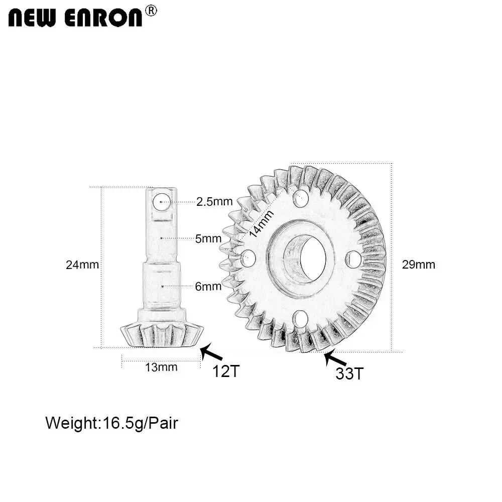 12T / 33T Steel Diff Ring / Pinion Overdrive gear 8287 For RC 1/10 Traxxas TRX4 TRX6 toys  car accessories