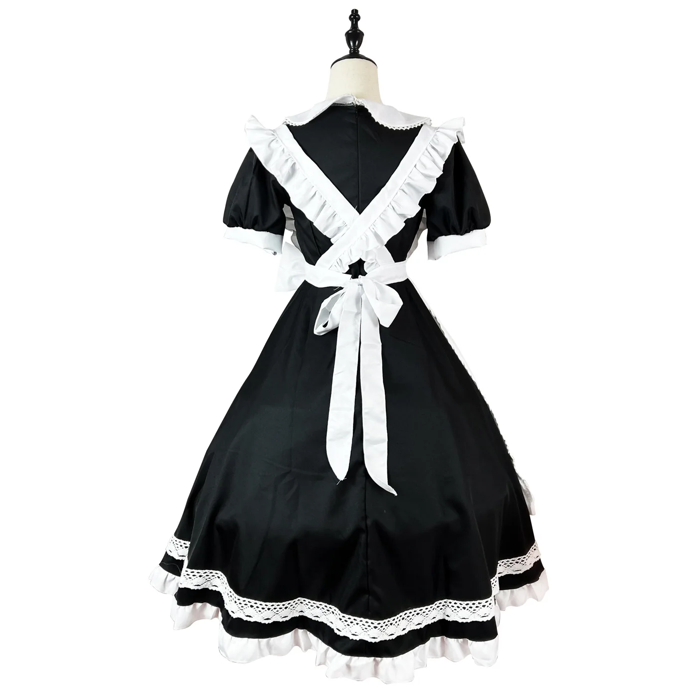 Anime Halloween Cosplay Kostüme Anime Schürze Dienstmädchen Rollenspiel Langes Kleid Übergröße Schwarz Weiß Lolita Dessous Kleid Dienstmädchen Outfits – Detail 18