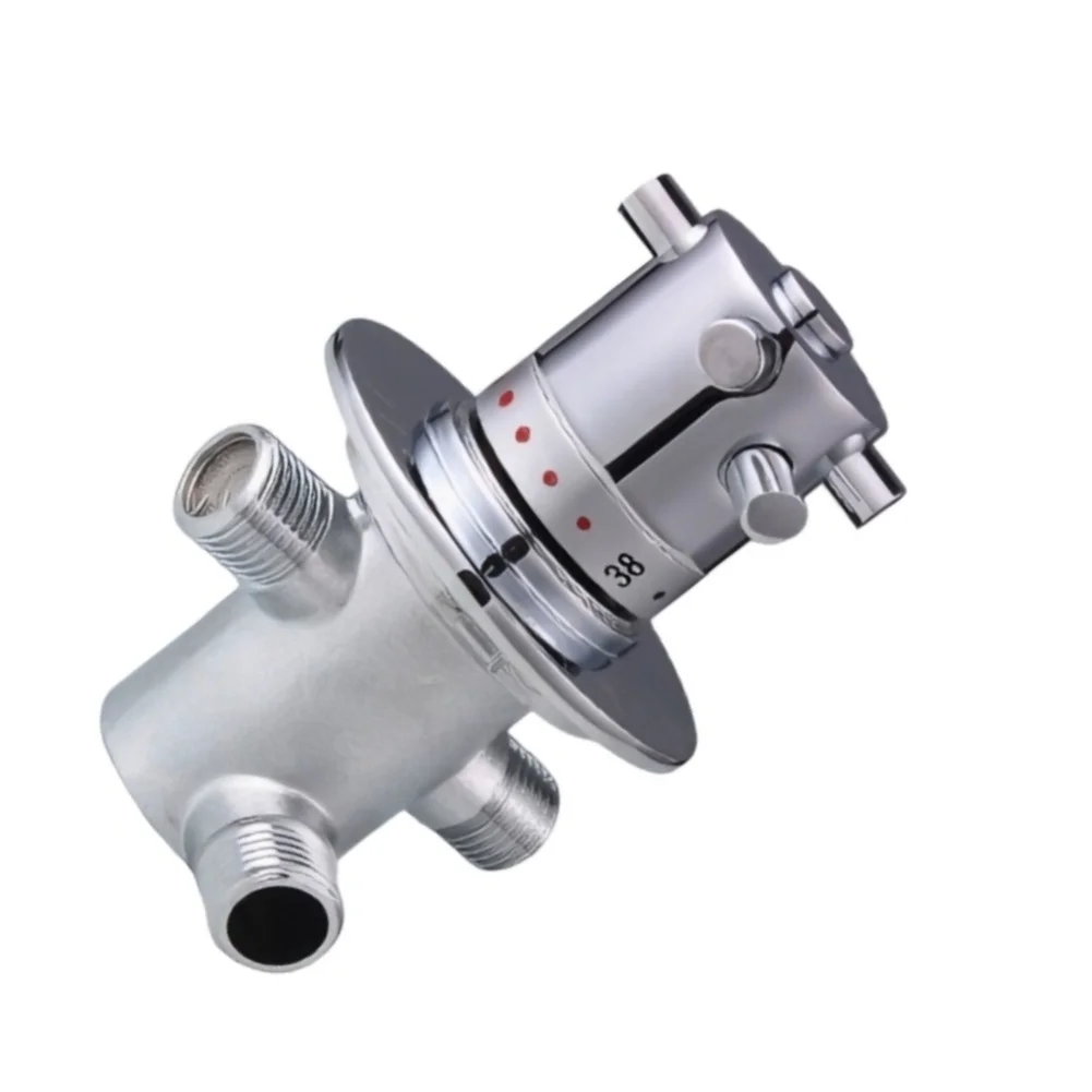 Mixer Valve Shower Mixer Brass Thermostatic Valve Mixer Tap Shower Mixer Valve With Brass Handle DN15 G1/2