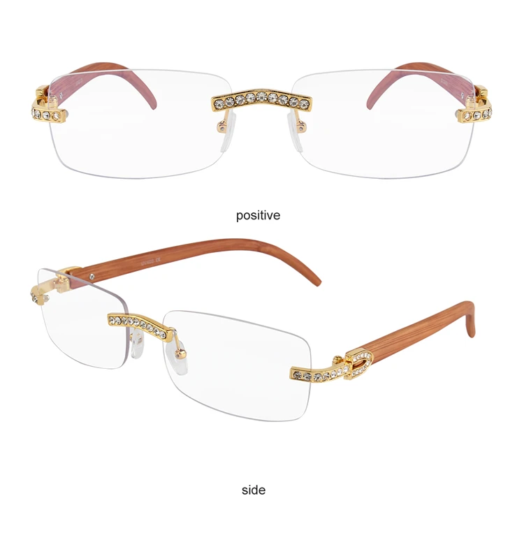 Kenbo Vintage Mode Neue Marke Randlose Strass Sonnenbrille Beliebte Diamant Metall Männer Frauen Luxus Design Sonnenbrille Unisex – Detail 9