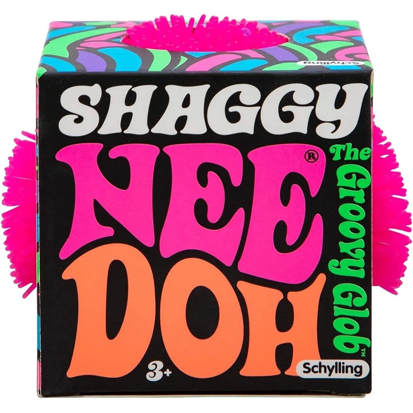 Nuevo Nee-Doh Schylling Shaggy Groovy Glob! Squishy. Squeezy. Juego de regalo de bolas elásticas antiestrés en colores neón – 1 unidad